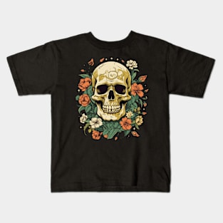 American Traditional Skull tattoo art Kids T-Shirt